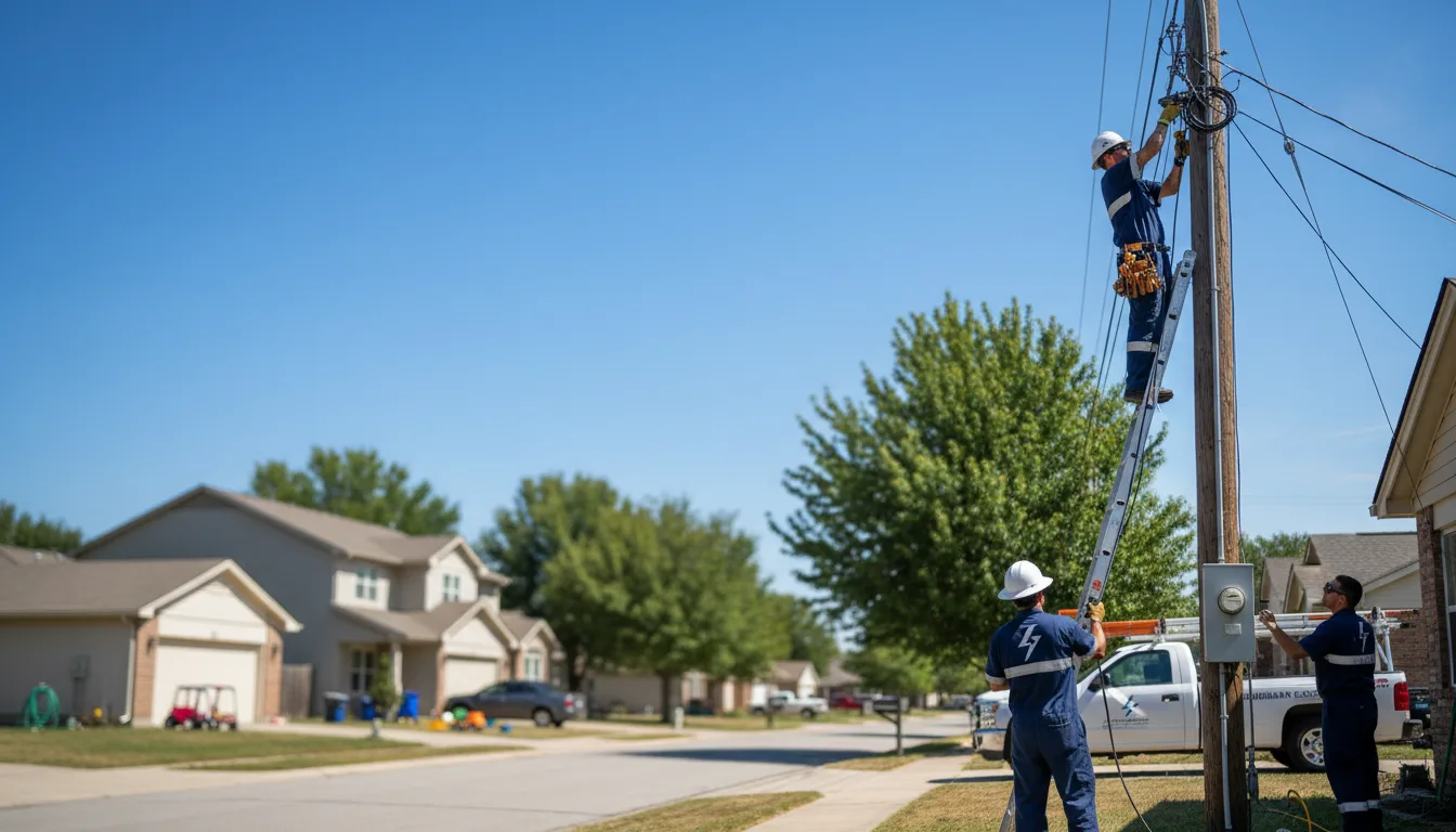 Residential electrician providing installation services in Jay, ME